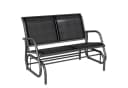 Outsunny Gartenbank mit Schaukelmechanismus Schwarz Bild 1