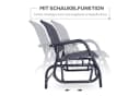 Outsunny Gartenbank mit Schaukelmechanismus Schwarz Bild 4