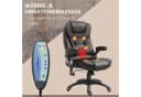 HOMCOM Schreibtischstuhl mit Massage- und Wärmefunktion Braun Bild 4