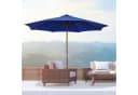 Outsunny Sonnenschirm Holz Balkonschirm 300x300 cm Blau Bild 2