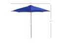 Outsunny Sonnenschirm Holz Balkonschirm 300x300 cm Blau Bild 3