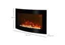 HOMCOM Elektrokamin Wandkamin LED-Flamme 2-stufig dimmbar Bild 3