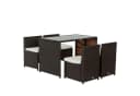 Outsunny 5-tlg. Garten-Sitzgruppe Polyrattan Braun mit Kissen Bild 1