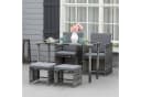 Outsunny Sitzgruppe 11-tlg. Polyrattan Schwarz Bild 1