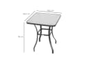 Outsunny Beistelltisch Hartglas Metall Schwarz Modern Bild 3