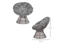 Outsunny Papasansessel Grau mit abnehmbarem Polster & 360°-Drehfunktion Bild 3