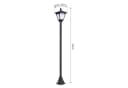 Outsunny LED Solarleuchte Laterne Schwarz Retro Design Bild 3