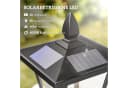 Outsunny Solar-Stehlampe Schwarz LED Gartenleuchte mit Lichtsensor Bild 4