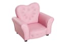 HOMCOM Sessel Kindersessel Prinzessin Rosa PVC-Leder Herzform Bild 2