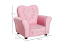 HOMCOM Sessel Kindersessel Prinzessin Rosa PVC-Leder Herzform Bild 5