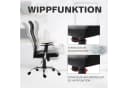Vinsetto Schreibtischstuhl Bürostuhl Ergonomisch Schwarz mit Wippmechanik Bild 4