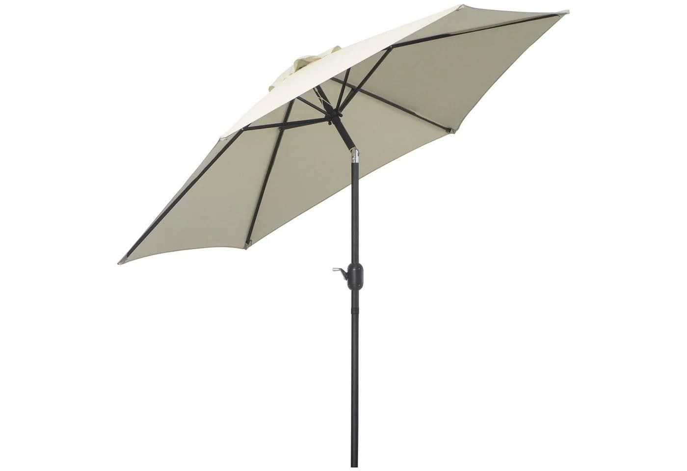 Outsunny Sonnenschirm Marktschirm Beige mit Handkurbel - Bild 2