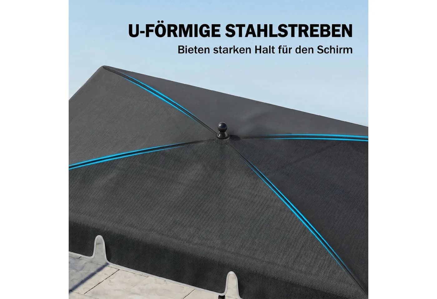 Outsunny Sonnenschirm Aluminium Metall Polyester - Bild 5