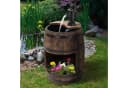Outsunny Gartenbrunnen Holzfassbrunnen Braun Bild 1