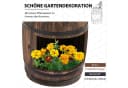 Outsunny Gartenbrunnen Holzfassbrunnen Braun Bild 4