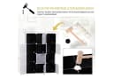 HOMCOM Garderobenschrank Schwarz/Weiß Modularer Kleiderschrank Bild 5