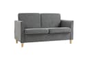 HOMCOM 2-Sitzer Sofa Grau Leinenbezug Bild 1
