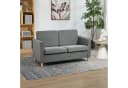 HOMCOM 2-Sitzer Sofa Grau Leinenbezug Bild 2