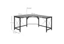 HOMCOM Eckschreibtisch L-Form Winkelschreibtisch Schwarz Bild 3