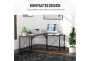HOMCOM Eckschreibtisch L-Form Winkelschreibtisch Schwarz Bild 4