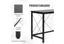 HOMCOM Eckschreibtisch L-Form Winkelschreibtisch Schwarz Bild 5