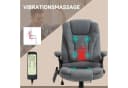 Vinsetto Schreibtischstuhl mit Massage- und Wärmefunktion Grau Bild 4