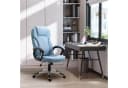 Vinsetto Bürostuhl ergonomisch mit Wippfunktion Leinenoptik Hellblau Bild 2