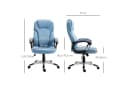 Vinsetto Bürostuhl ergonomisch mit Wippfunktion Leinenoptik Hellblau Bild 3