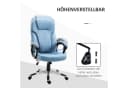 Vinsetto Bürostuhl ergonomisch mit Wippfunktion Leinenoptik Hellblau Bild 4