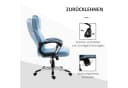 Vinsetto Bürostuhl ergonomisch mit Wippfunktion Leinenoptik Hellblau Bild 5