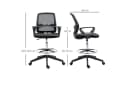Vinsetto Ergonomischer Bürostuhl Schwarz mit Fußstütze Bild 3
