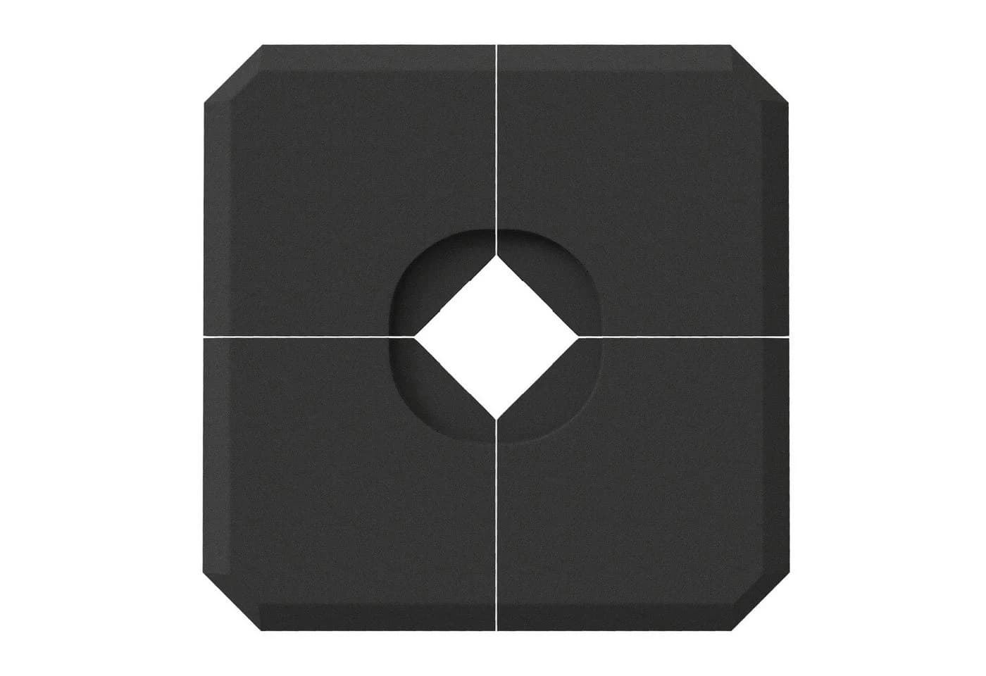 Outsunny Schirmhalter 4-tlg. Schwarz HDPE Kunststoff Befüllbar