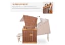 Outsunny Strandkorb Volllieger 2-Sitzer Beige Braun Bild 4