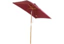 Outsunny Rechteckiger Sonnenschirm Knickbar Weinrot Bild 1