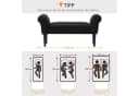 HOMCOM Polsterbank Schwarz MDF mit Polsterung Bild 5