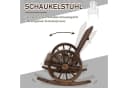 Outsunny Schaukelstuhl Wagenrad-Design Braun Tannenholz Bild 5