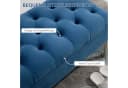 HOMCOM Polsterbank Blau Gold Samt Sitzbank Bild 5