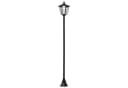 Outsunny Außen-Stehlampe Gartenlaterne Solarbetrieb Schwarz Bild 1