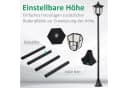Outsunny Außen-Stehlampe Gartenlaterne Solarbetrieb Schwarz Bild 4