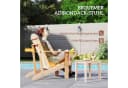 Outsunny Adirondack-Gartenstuhl mit Becherhalter Natur Bild 4