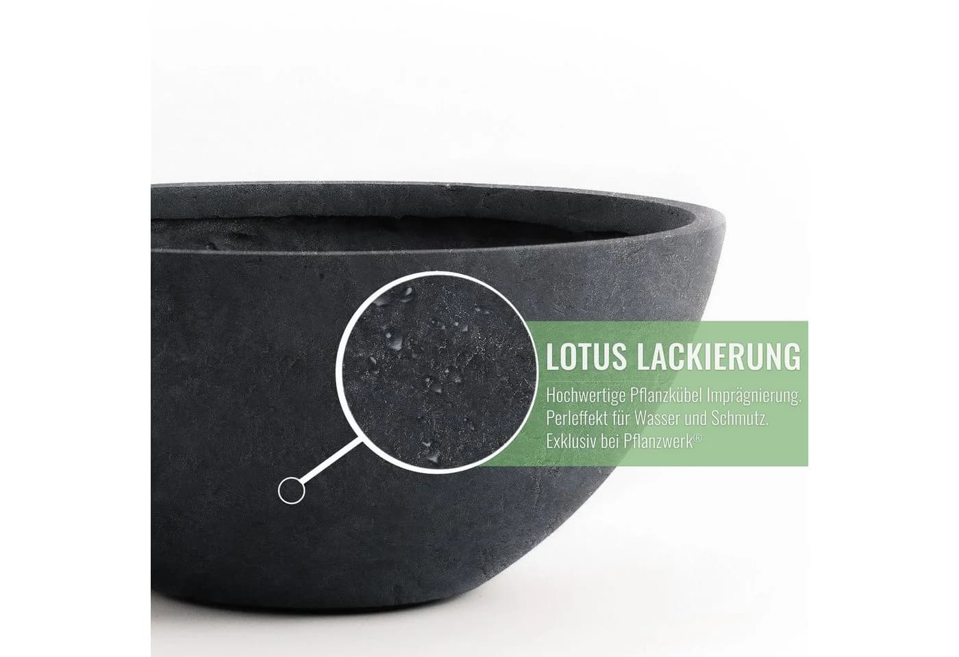 Pflanzwerk® BOWL Pflanzschale Anthrazit Frostbeständig Fiberglas - Bild 4