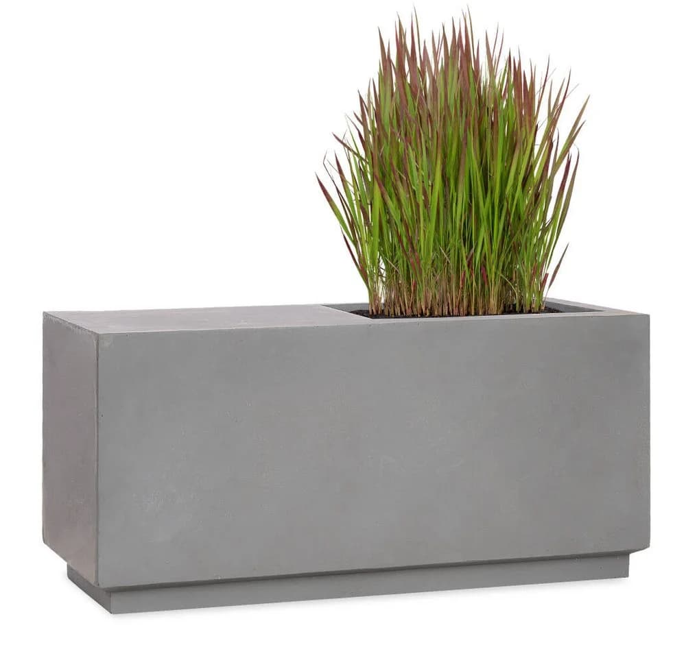 Pflanzwerk® Pflanzkübel RELAX Anthrazit Fiberglas mit Sitzfläche - Bild 2