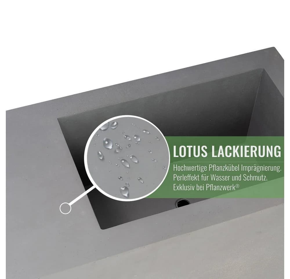 Pflanzwerk® Pflanzkübel RELAX Anthrazit Fiberglas mit Sitzfläche - Bild 3
