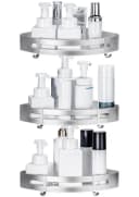 Yorbay Duschablage 3-teilig Aluminium Silber Bohrungsfrei Bild 2