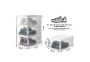Yorbay Schuhbox 3er Set stapelbar halbdurchsichtig weiß Bild 1