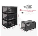 Yorbay Schuhbox 3er Set stapelbarer Schuhorganizer Bild 1