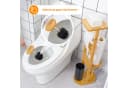 Yorbay WC-Garnitur Bambus stehend mit Toilettenpapierhalter und Bürstenhalter Bild 3