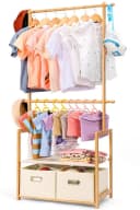 Yorbay Bambus Kleiderständer Kinder mit 2 Boxen Bild 2
