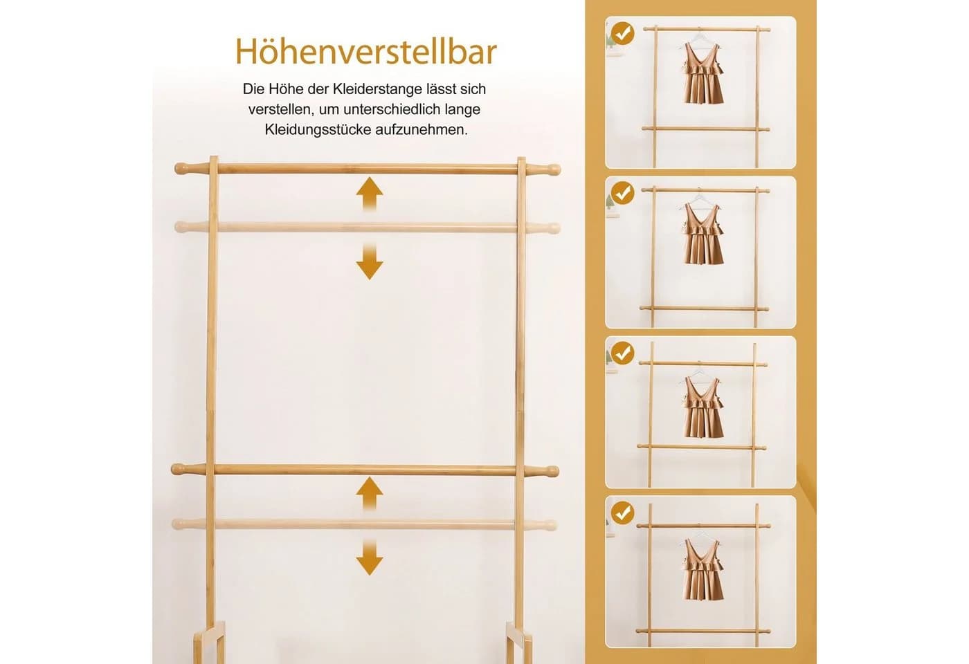 Yorbay Bambus Kleiderständer Kinder mit 2 Boxen - Bild 5