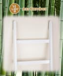 Yorbay Handtuchleiter Bambus 6 Ebenen Leiterregal 4 Haken 2 Sicherheitsgurte 43x170 cm Bild 5